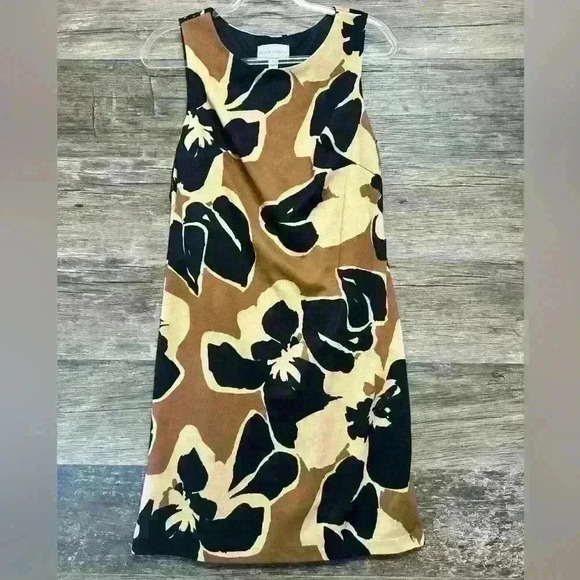 Ronni Nicole Black and Tan Sleeveless Crew Neck Dress Size 10 - Picture 1 of 3